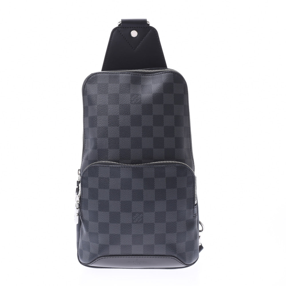 LOUIS VUITTON ルイヴィトン ダミエ グラフィット アヴェニュースリングバッグ 黒/グレー N41719 メンズ ボディバッグ 新品 