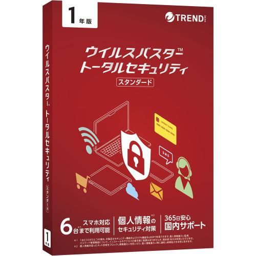 トレンドマイクロ ウイルスバスター トータルセキュリティ スタンダード 1年版 PKG TICEWWJGXSBUPN3700Z