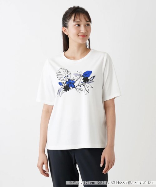 五分袖Ｔシャツ【Leilian WHITE LABEL】