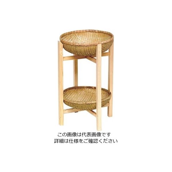 萬洋 木製 かご付飾り台（大）15-707L 1個 61-8010-25（直送品）