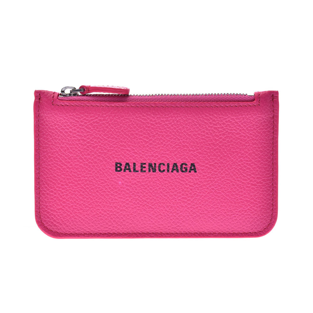 BALENCIAGA バレンシアガ カード/コインケース ピンク 594214 ユニセックス カーフ コインケース 新同 中古 