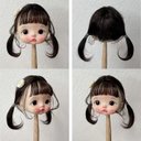 オビツ11ウィッグ モヘア手編みカツラドール