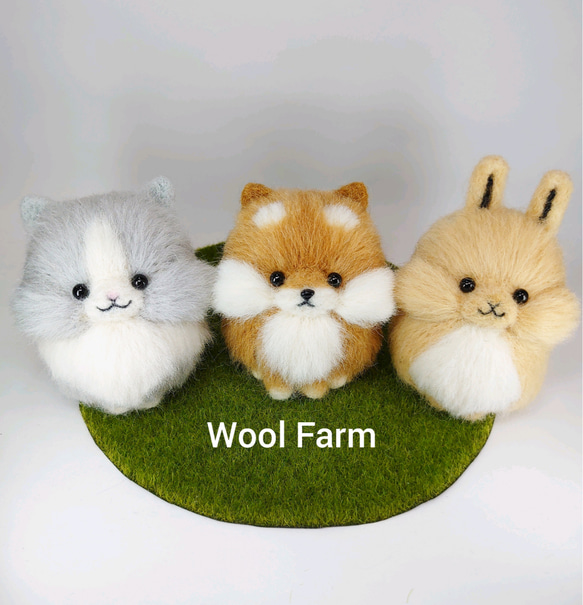 ちょこんとおすわり(うさぎM)　～Wool Farm～　羊毛フェルト