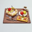 ミニチュア　林檎のクレープ包みケーキ　【受注生産】