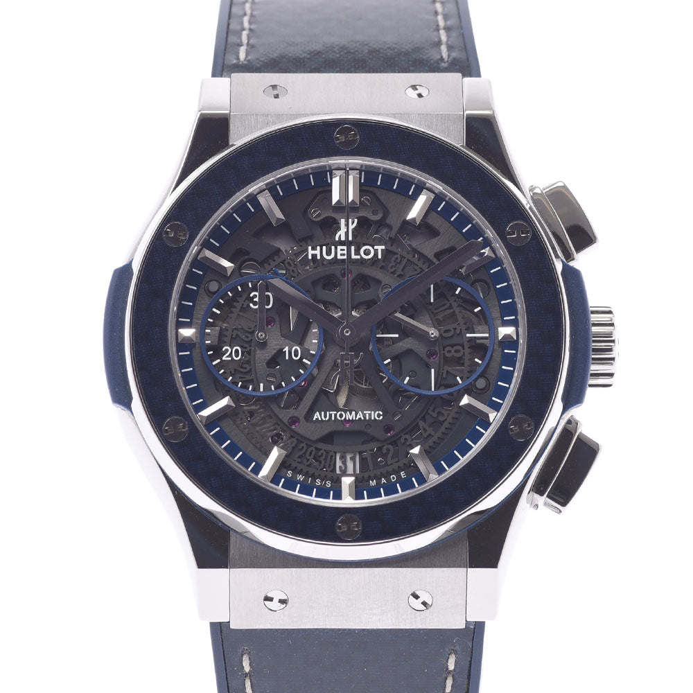 HUBLOT ウブロ クラシック フュージョン 田中将大モデル 日本限定88本 525.NQ.0120.QR.MTK17 メンズ SS/チタン/ラバー 腕時計 自動巻き スケルトン文字盤 Aランク 中古 