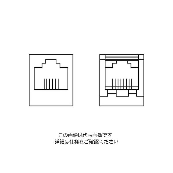 B側器具ブロック（CAT5Eモジュラジャック×1 / 6極6芯モジュラジャック×1） CEA90040W（直送品）