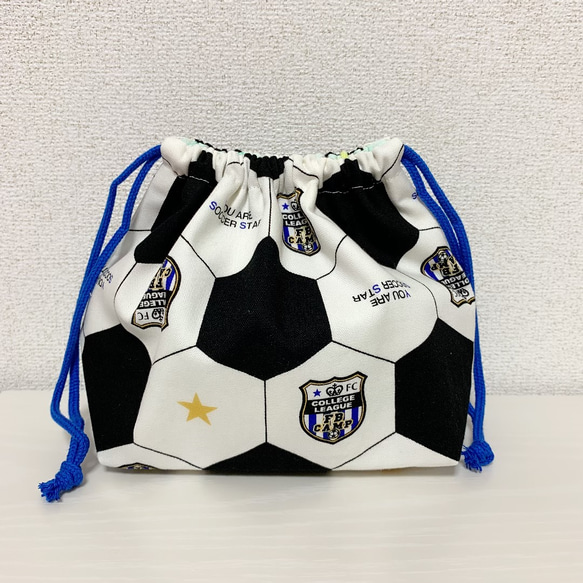 ハンドメイド　⚽ボール柄 お弁当袋