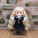 ＊オビツ11 紺デニムワンピース ドール服 ねんどろいどどーる＊