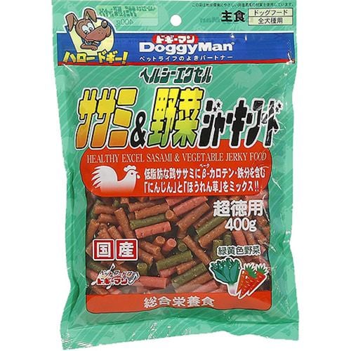 ドギーマンハヤシ ヘルシーエクセルササミ＆野菜ジャーキーフード ４００ｇ