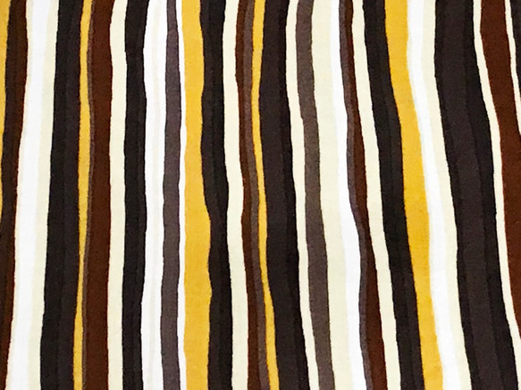 Barb Tourtillotte 110cm x 50cmずつ切売 - Stripes/Brown