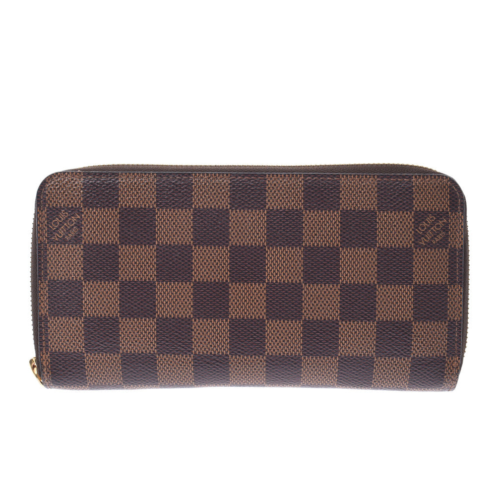 LOUIS VUITTON ルイヴィトン ダミエ ジッピーウォレット ブラウン N41661 ユニセックス ダミエキャンバス 長財布 ABランク 中古 