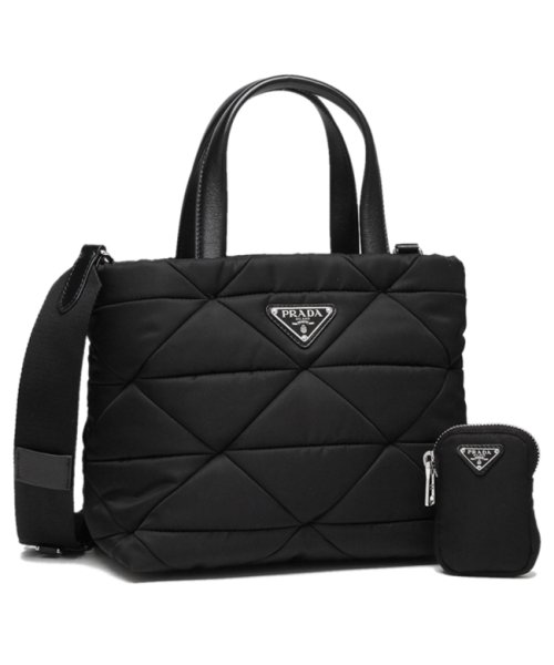 プラダ ハンドバッグ ショルダーバッグ パデッドリナイロン PADDED RE－NYLON TOTE BAG ブラック レディース PRADA 1BG373 R