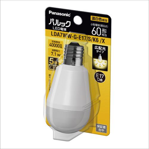 パナソニック LDA7WWGE17SK6X LED電球 温白色