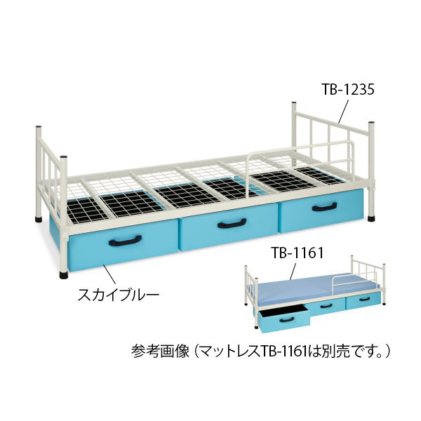 高田ベッド A-1ベッド（収納箱付き） 幅99×長さ206×高さ30（全高70）cm TB-1235