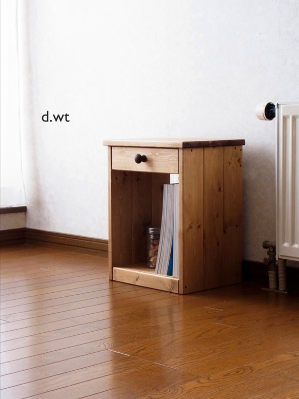 ✴︎☆新作☆✴︎◻︎#79.1drawer side/night table (d.wt)