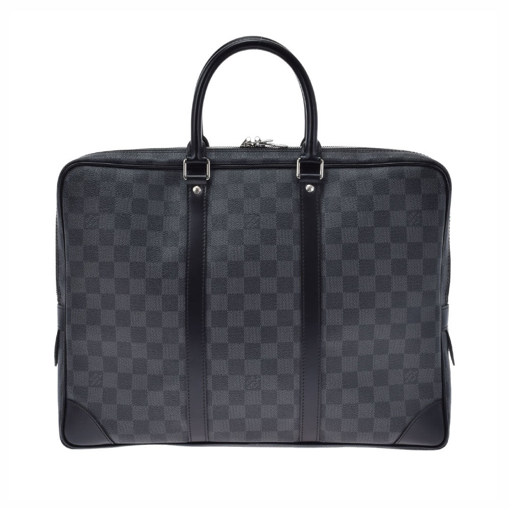 LOUIS VUITTON ルイヴィトン ポルトドキュマン ヴォワヤージュ 旧型 黒 N41125 メンズ  ダミエグラフィットキャンバス ビジネスバッグ Aランク 中古 