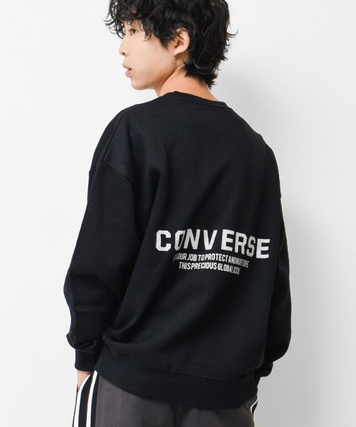 CONVERSE別注裏起毛バックプリントビッグトレーナー