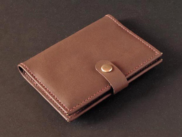 BISINESS CARD CASE COFFER BROWN