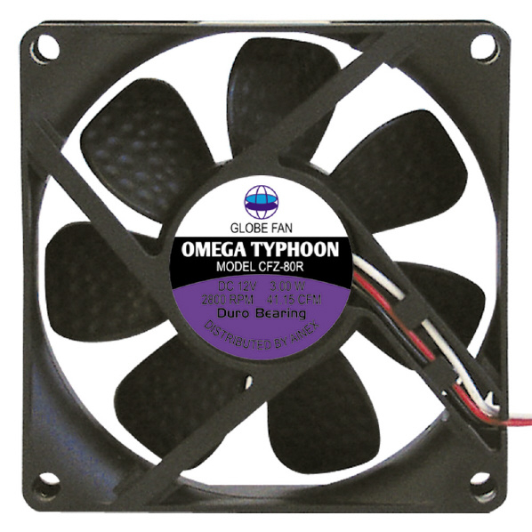 アイネックス ケースファン 80mm 高速タイプ OMEGA TYPHOON CFZ-80RB