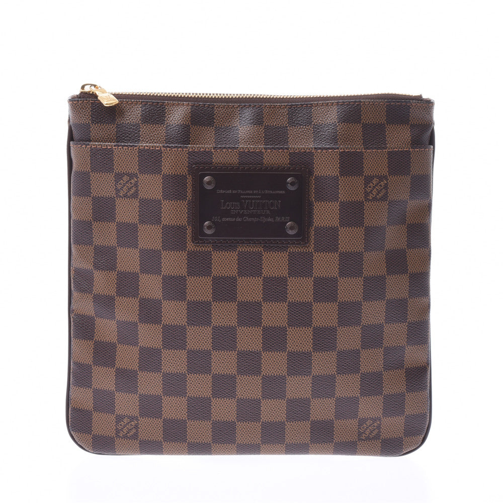 LOUIS VUITTON ルイヴィトン ダミエ ポシェットプラット ブルックリン ブラウン Ｎ41100 ユニセックス ショルダーバッグ Aランク 中古 