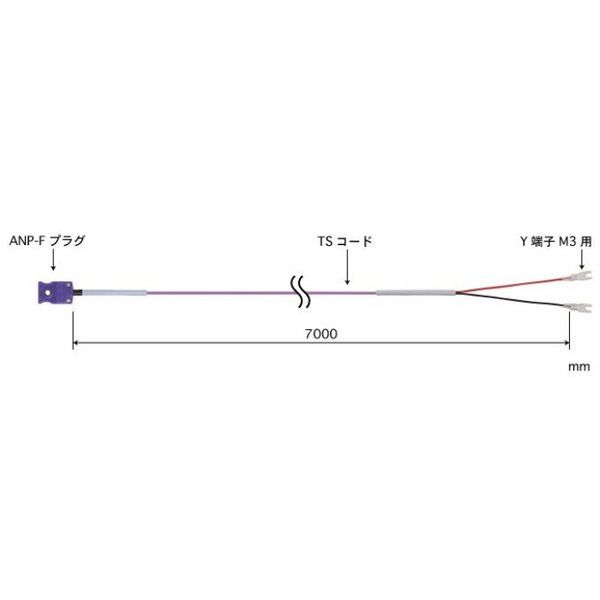 安立計器 熱電対補償導線用延長コード 端末WT3 端末(センサ 【XXー0206KーTS07】 XX-0206K-TS07 1個（直送品）