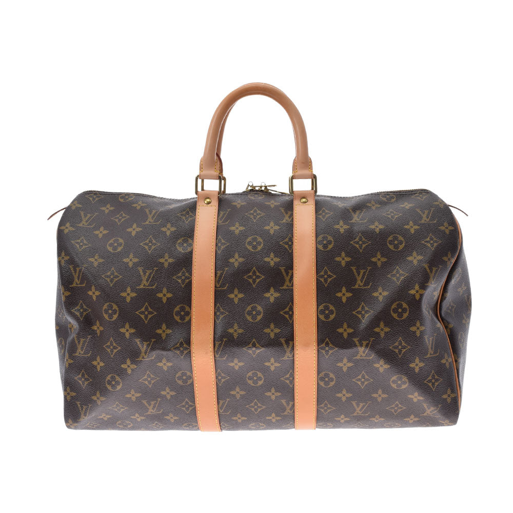 LOUIS VUITTON ルイヴィトン モノグラム キーポル45 ブラウン M41428 ユニセックス モノグラムキャンバス ボストンバッグ ABランク 中古 