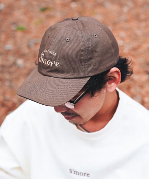 Smore crew cap 刺繍ロゴ綿100％キャップ