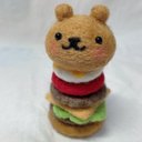 くまさんハンバーガー????とポテトのセット????????