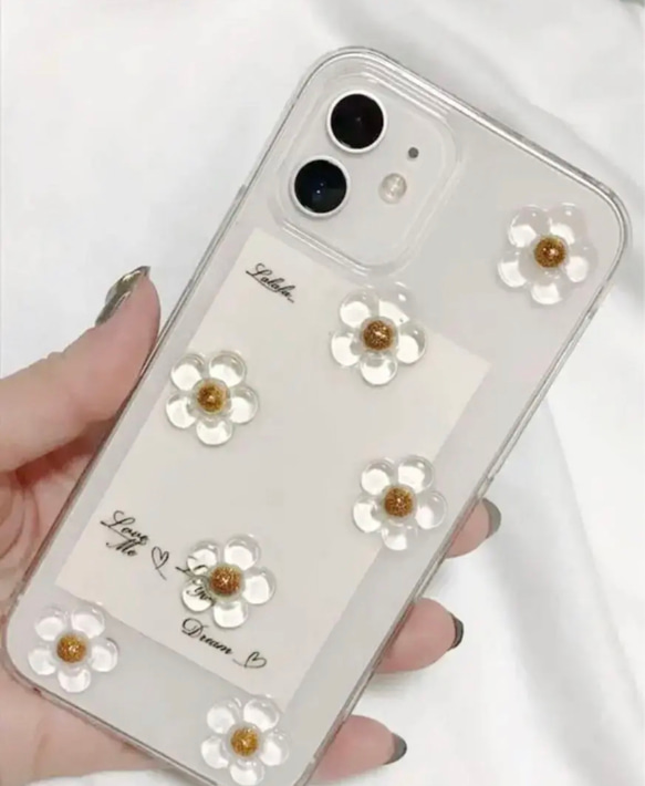 お花のiPhoneケース　スマホケース