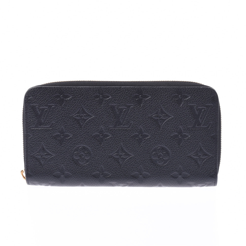 LOUIS VUITTON ルイヴィトン モノグラム アンプラント ジッピーウォレット ノワール（黒） M61864 ユニセックス レザー 長財布 Aランク 中古 