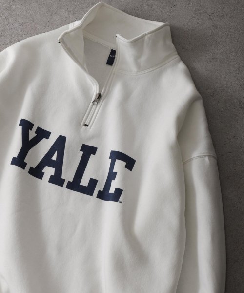 YALE ハーフジップスウェット