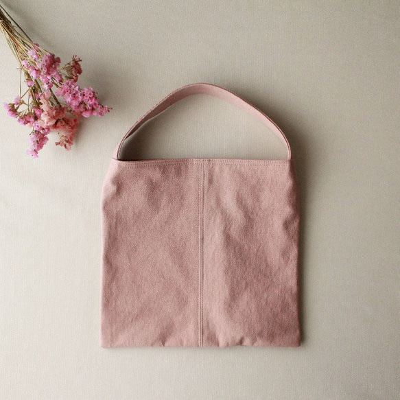 ONEHANDLE BAG【Sサイズ】スモークピンク/ビンテージ加工帆布