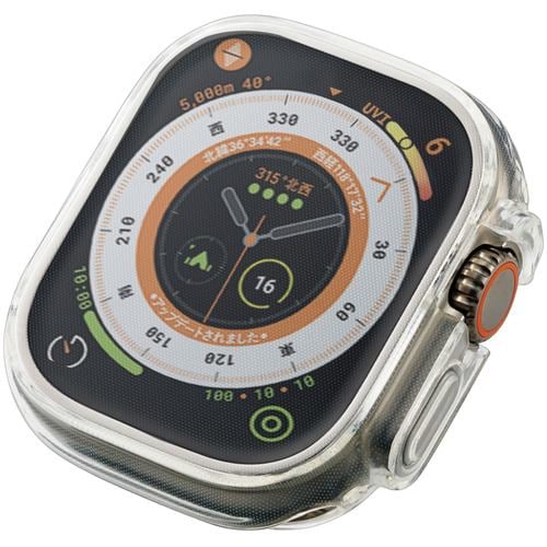 エレコム AW-22CFCUCR Apple Watch 49mm用フルカバーソフトケース AW22CFCUCR