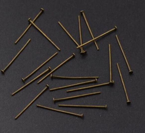 GM-133  150g  Tピン 0.8×25mm アクセサリーパーツ 真鍮古美 3X【50g】