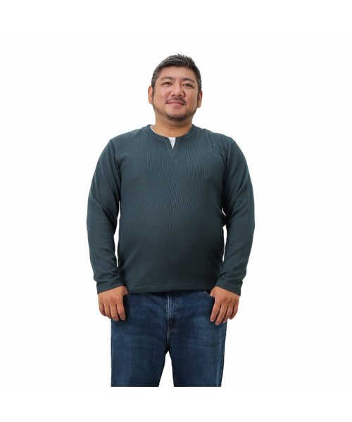 [大きいサイズ] MOSSIMO モッシモ ストライプレイヤードTシャツ キングサイズ 1474－9726KG