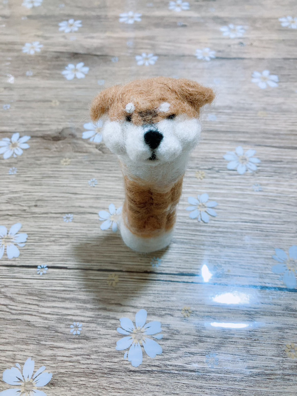 羊毛フェルト柴犬 (ちくわ犬)