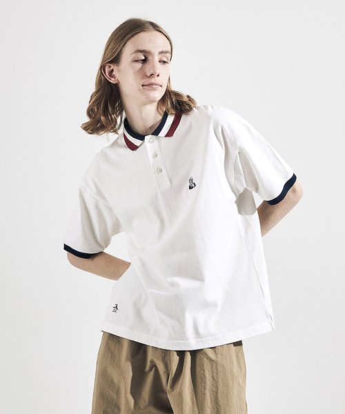 TRICOLOR COLLAR BIG POLO SHIRT / トリコロールカラービッグポロシャツ