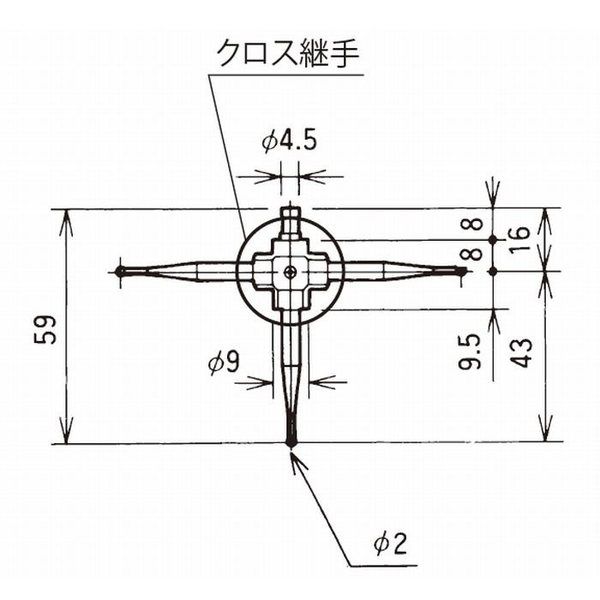 東京精密 電子プローブTP1(S)用星形スタイラス 【68070】 68070 1個（直送品）