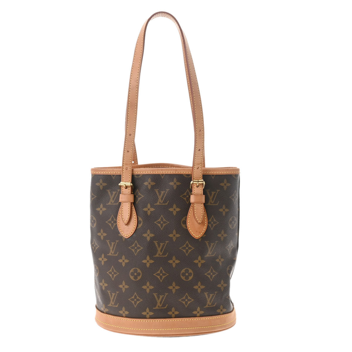 LOUIS VUITTON ルイヴィトン モノグラム バケット PM ブラウン M42238 レディース モノグラムキャンバス ハンドバッグ Bランク 中古 