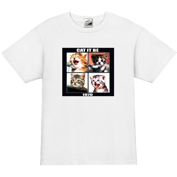 【パロディS～3XL】5oz猫転写catitbe半袖Tシャツ面白いおもしろうけるネタねこ猫好きさんへプレゼント