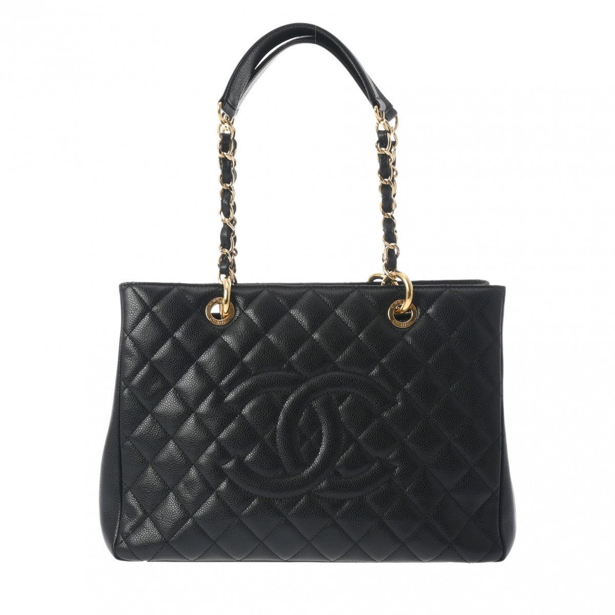 CHANEL シャネル GST グランドショッピングトート 黒 ゴールド金具 A50995 レディース キャビアスキン トートバッグ Aランク 中古 