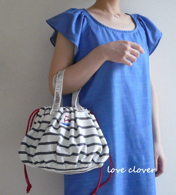 Stripe Balloon Bag　　  yacht・・