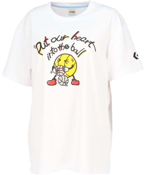 CONVERSE コンバース バスケット ガールズプリントTシャツ CB341355