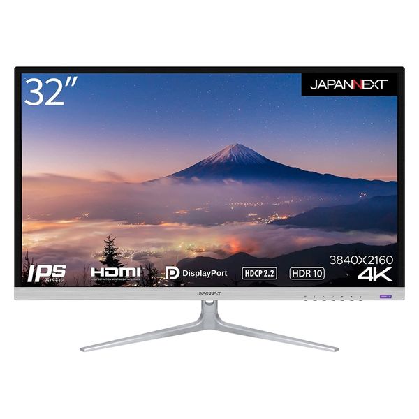 32インチワイド 4K液晶ディスプレイ(3840x2160/IPS/DP/HDMIx3/チルト/非光沢) JN-IPS3201UHDR（直送品）