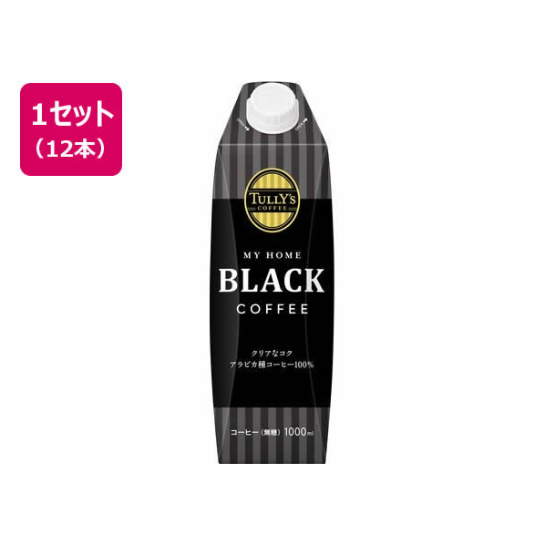 伊藤園 TULLY’S COFFEE BLACK 1L×12本 FCC6453