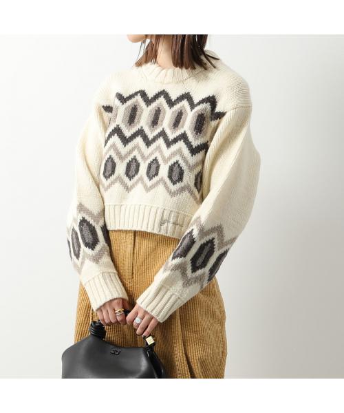 ガニー/GANNI セーター Chunky Graphic Wool Cropped K2011 ･･･