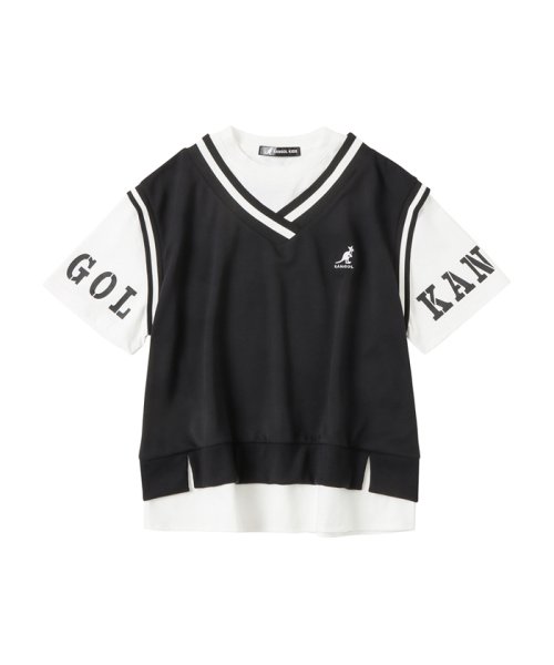 KANGOL カンゴール ポンチ素材 ベストフェイクレイヤードTシャツ 887456