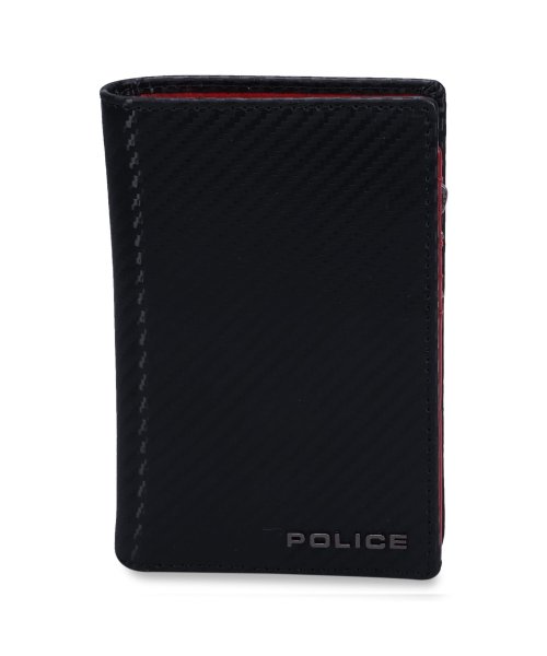 ポリス POLICE ミドルウォレット 財布 二つ折り メンズ 本革 MIDDLE WALLET ブラック 黒 PA－70804