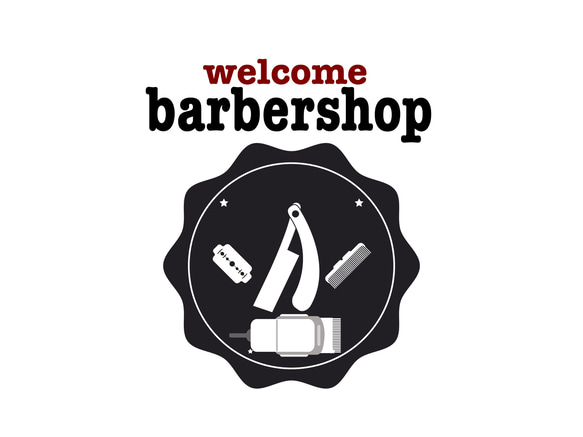 barber お洒落なwelcomeサイン ショップ様に