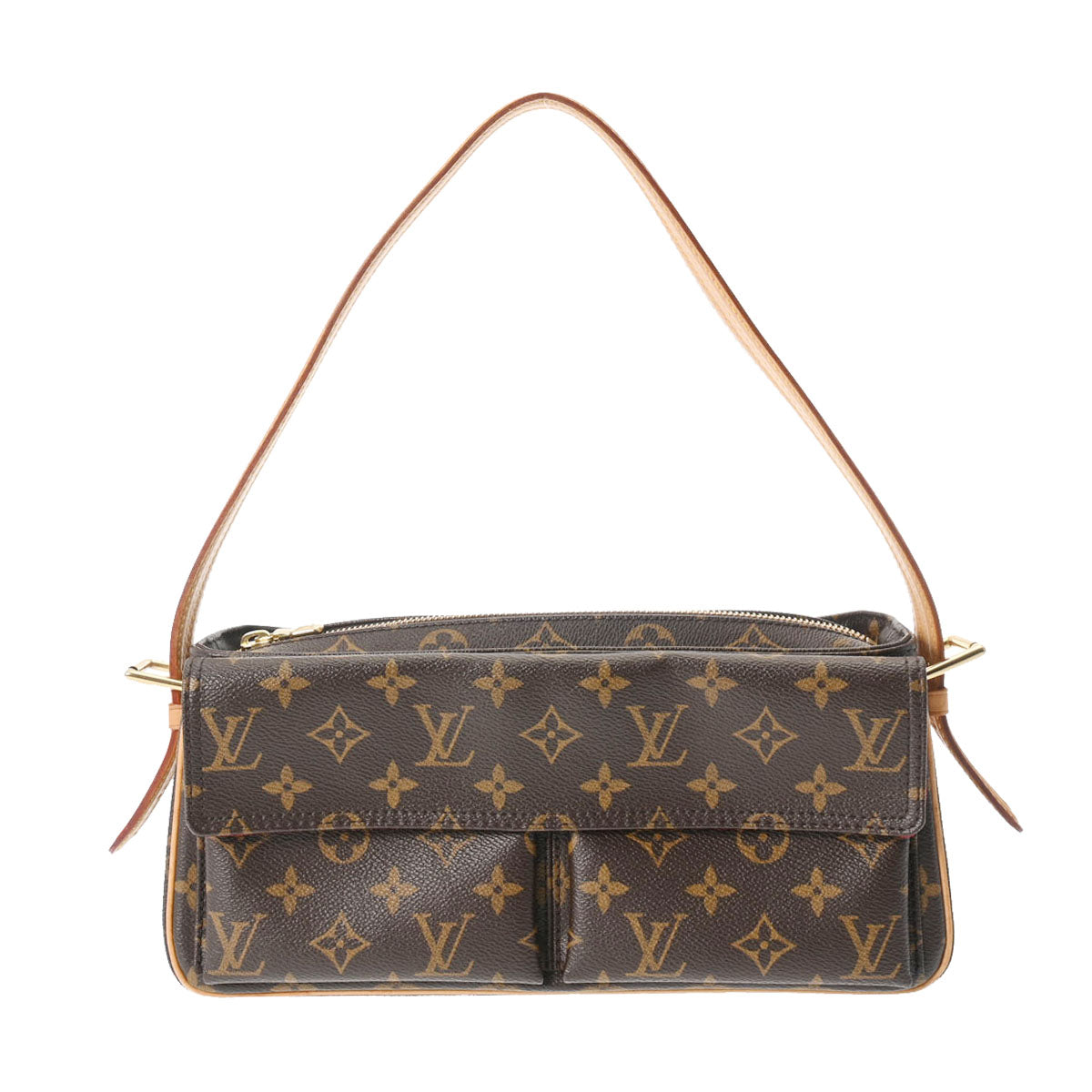 LOUIS VUITTON ルイヴィトン モノグラム ヴィバシテ MM ワンショルダー ブラウン M51164 レディース モノグラムキャンバス ショルダーバッグ Bランク 中古 